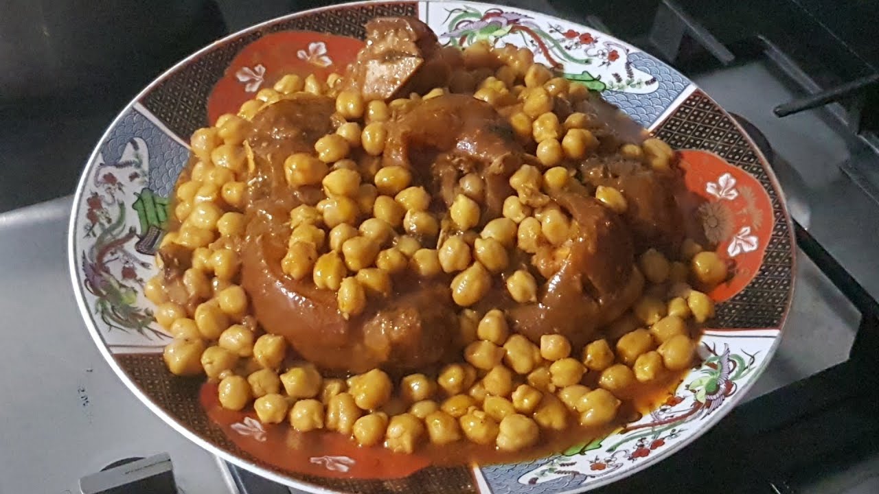 طبق الكرعين بالحمص طايبين زبدة والبنة 10على10