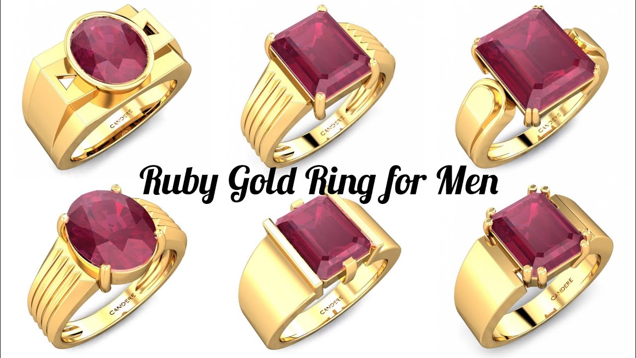 Ruby Gold Rings for Men 2019