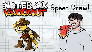 Notebook Knockout, Yellow Character. Speed draw with the Artist!