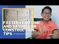 Faster lead time  savings on construction tips when using blocktec aac