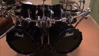 Famous Joe Cruz's Pearl Masters Custom drums, Level UCR drum riser Wealth