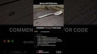 Couldn’t find this reflection… so I coded it on a spoon instead |#frontend #developer #coding #uiux