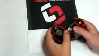 old red tiger xbox360 controller