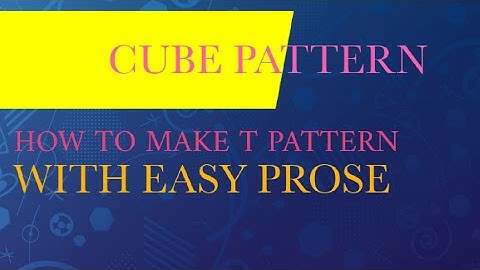 How To Make Six T Pattern In A 3×3 Rubik