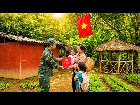 Border Guard Soldier Gives Land Title Deed, Plot of Land and House to Poor Single Mother Trieu Lani