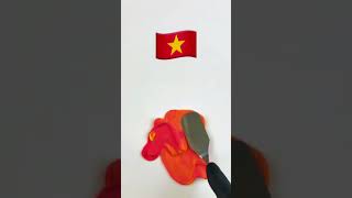 Mixing Vietnam flag colors! 🇻🇳 Final color reveal! #vietnam #vietnamese #flagcolor #countryflag #art
