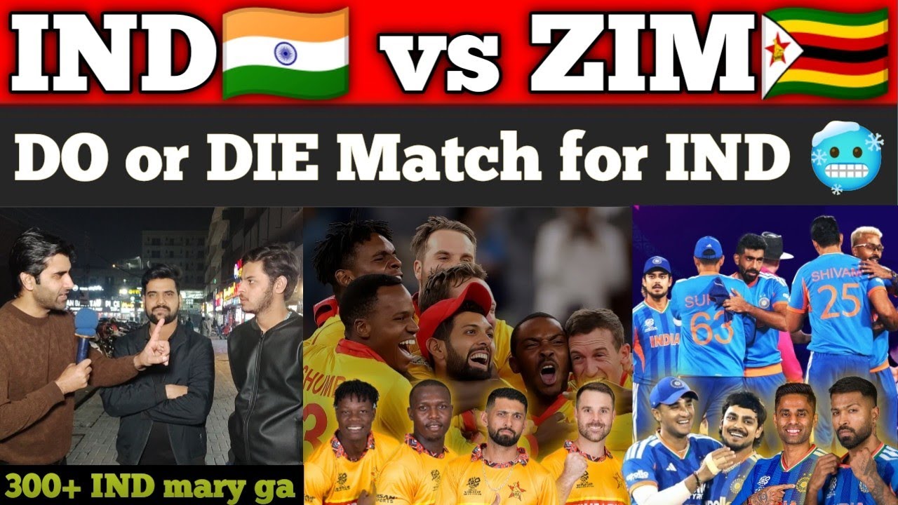 IND🇮🇳 vs ZIM🇿🇼 Who Will Win Super 8 World Cup Match ? | Do or Die for India | Pak Public Reactions 