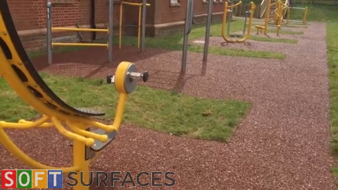 Rubber Mulch Hospital Pathway Surfacing in Ipswich, Suffolk Bonded Rubber Mulch YouTube
