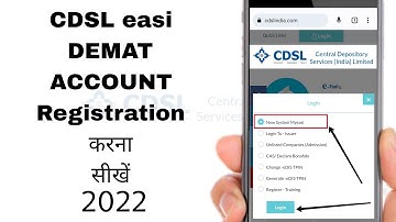 CDSL Easi Demat Account Registration Online 2022 | CDSL Easi Registration kaise kare | CDSL Easi