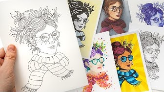 marker-coloring-page-sarah-renae-clark - Sarah Renae Clark - Coloring Book  Artist and Designer