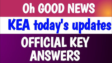 KCET 2023 OFFICIAL KEY ANSWERS RELEASED / KEA / KCET 2023 / KEY ANSWER / NTD SIR