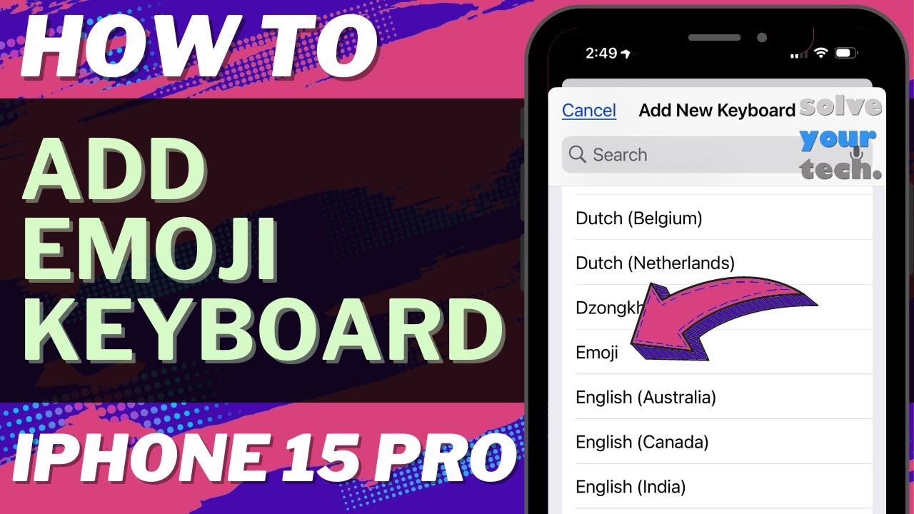 How to Add Emoji Keyboard on iPhone 15 Pro