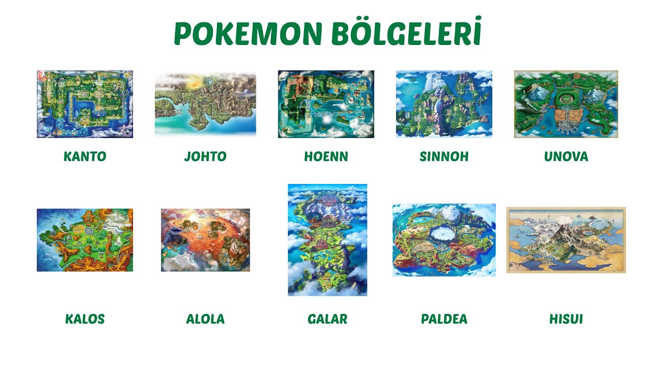 6 Dakikada Tüm Pokémon Bölgeleri
