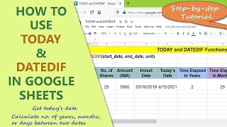 Google Sheets TODAY Function | DATEDIF Function | How to Use TODAY and DATEDIF screenshot 5