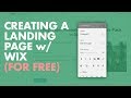 How to Create a Landing Page in Wix in 14 mins [FREE]