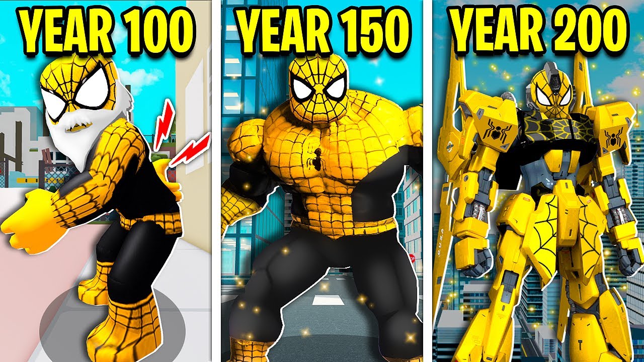 200 YEARS As GOLDEN SPIDERMAN! (Roblox)