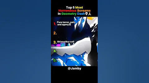 Top 5 HORRENDEOUS Screams In Geometry Dash.. THESE ARE SOMETHING ELSE😂☠️