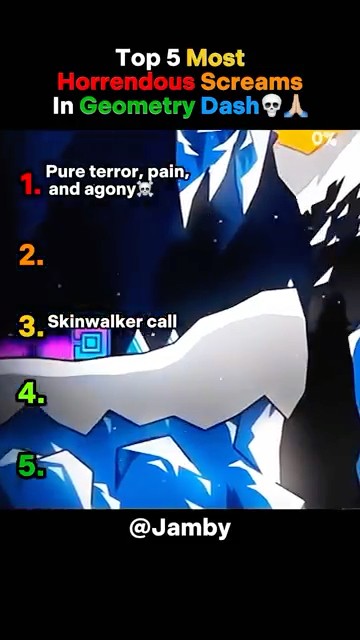 Top 5 HORRENDEOUS Screams In Geometry Dash.. THESE ARE SOMETHING ELSE😂☠️