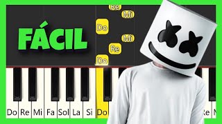 Marshmello - Alone - Solo - TUTORIAL DE PIANO FÁCIL