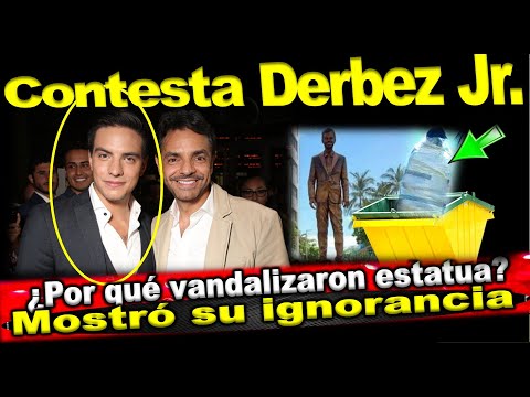 Hijo de Eugenio Derbez muestra su ignorancia al hablar de la estatua vandalizada de su padre en Aca