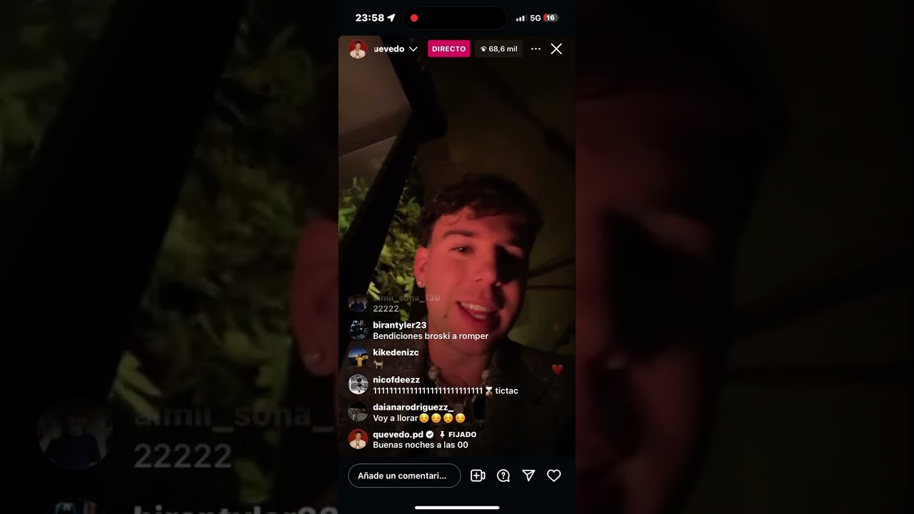 Quevedo en directo, minutos antes de que saliera su álbum