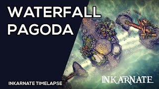 Waterfall Pagoda | Inkarnate Timelapse