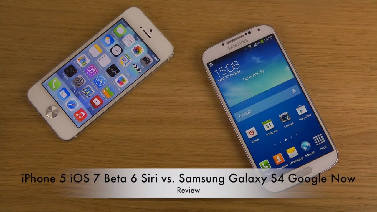 iPhone 5 iOS 7 Beta 6 Siri vs. Samsung Galaxy S4 Google Now - Review