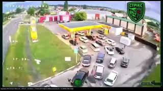 🇺🇦 🇷🇺 Ukrainian FPV Drone Strikes Gas station in Belgorod Russia