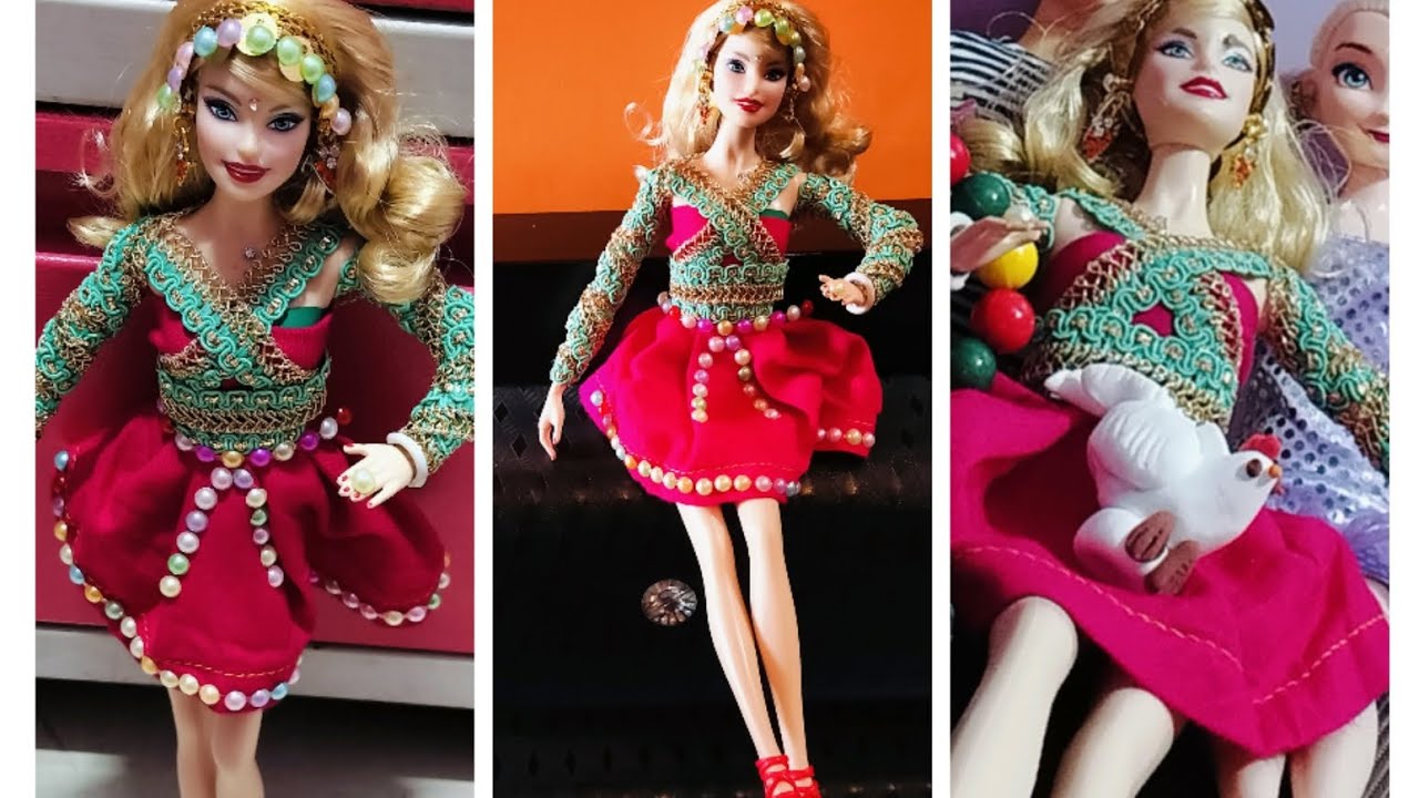 Barbie mini fashion 👗 making (decoration) 