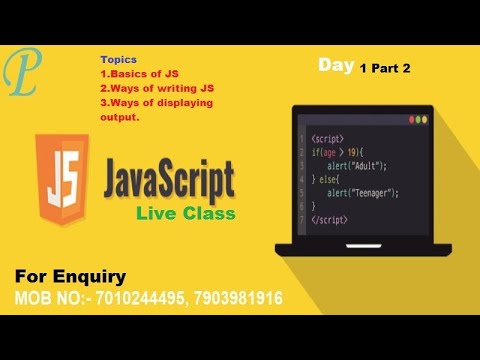 JavaScript Day 1 Part 2 - YouTube