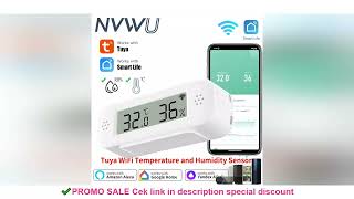 Tuya WiFi Mini Temperature Humidity For Smart Home Thermometer Hygrometer APP Remote Alarm Work with