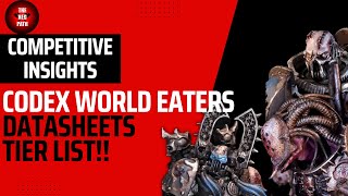 NEW WORLD EATER CODEX DATASHEET TIER LIST