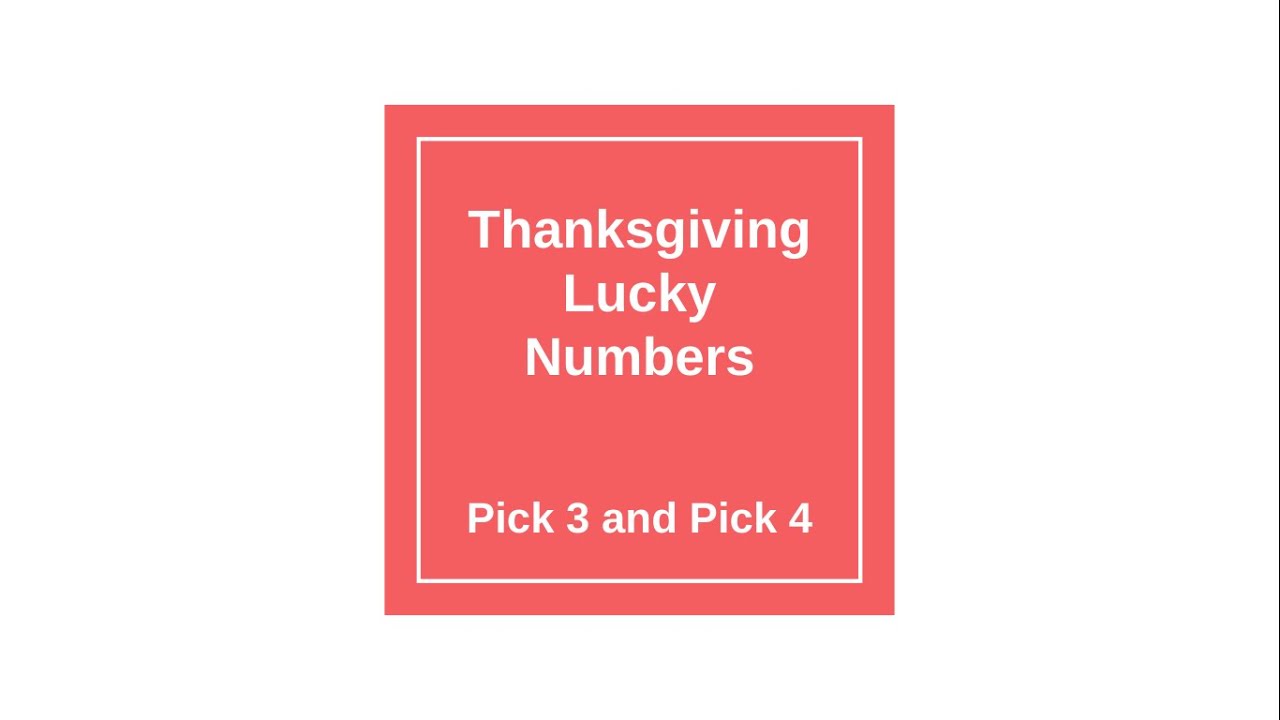 🍀💰Thanksgiving Lucky Numbers Pick 3 Pick 4 Good for all states YouTube