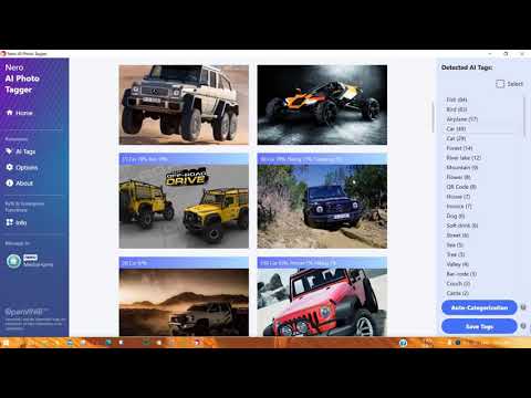 Nero AI Photo Tagger AI accelerated photo tagging