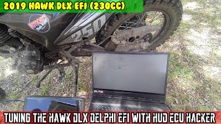 Tuning the Hawk DLX Dlephi EFI computer with HUD ECU Hacker and a test drive. Broken speedo screenshot 4