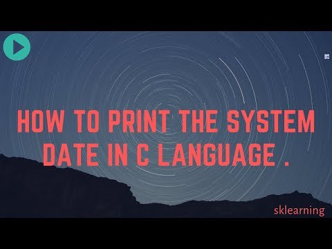 HOW TO PRINT THE SYSTEM DATE IN C LANGUAGE .