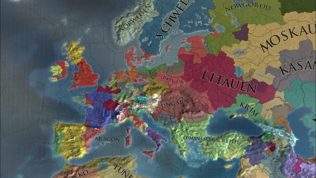 Название европа происходит. Eu4 1444 Map Europe. Тимуриды eu4 1444. Карта с названием Европа 1444. 1444 Map.
