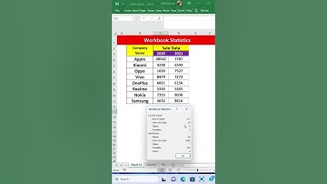 Workbook statistics amazing tricks in excel #excel #shorts