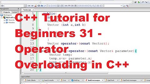 C++ Tutorial for Beginners 31 - Operator Overloading in C++