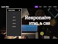 Navigation bar Responsive Using HTML CSS  How to make