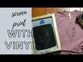 How To Screen Print Using Cricut // Screen Printing For Beginners // Cricut Explore Air 2 // Vinyl