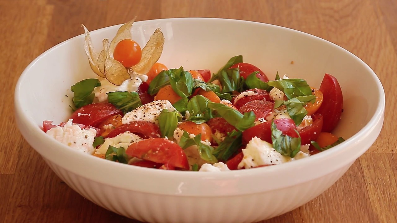 Mozzarella Salat mit Physalis - YouTube