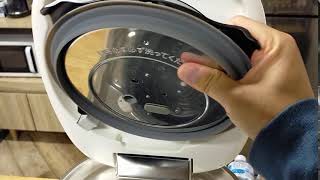 タイガーの土鍋圧力IHジャー炊飯器「JPL-A100」の内ぶたの取り外し方法