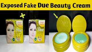 Due Beauty Cream Original Vs Due Beauty Cream Fake Reviewprice, Side Effects