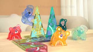 Mideer Colorful Magnetic Tiles Wonderful Forest 40P