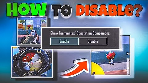 How To Disable Spectating Companion In PUBG Mobile