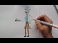 How to draw Rick Sanchez from Rick and Morty