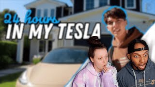 LIVING IN MY TESLA FOR 24 HOURS! - Mario Selman (Reaction)