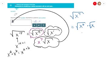 MAT 136 - Introduction to simplifying a radical expression with an odd exponent