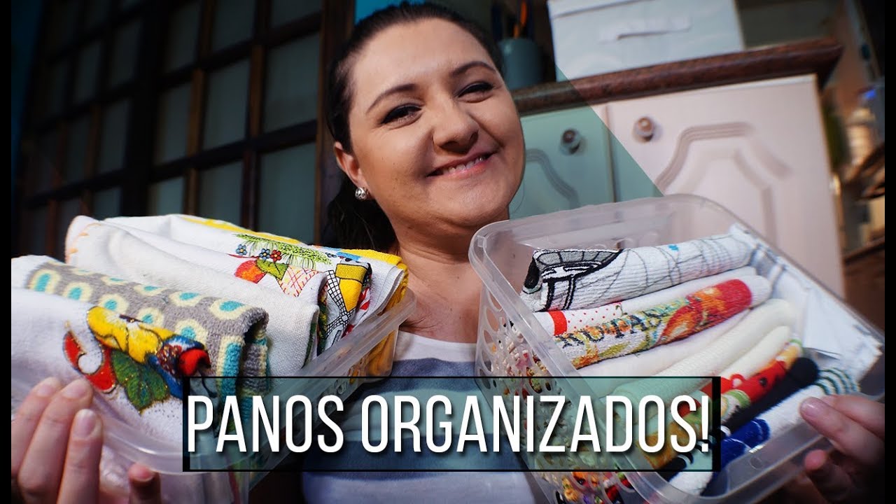 Como organizar panos de cozinha | Organização é vida | Como organizar